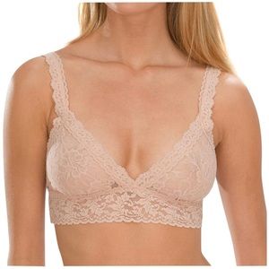 Hanky Panky Signature Lace Crossover Bralette - Taupe XS